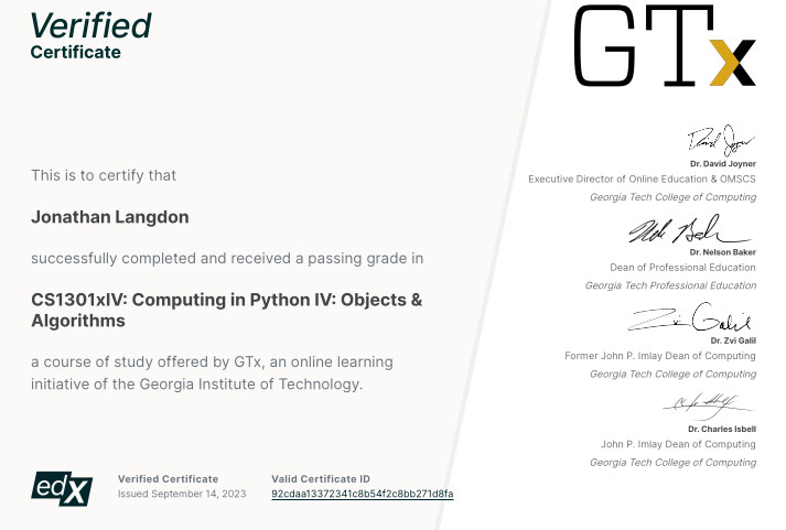 Python-4 certificate