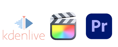 video editing software logos